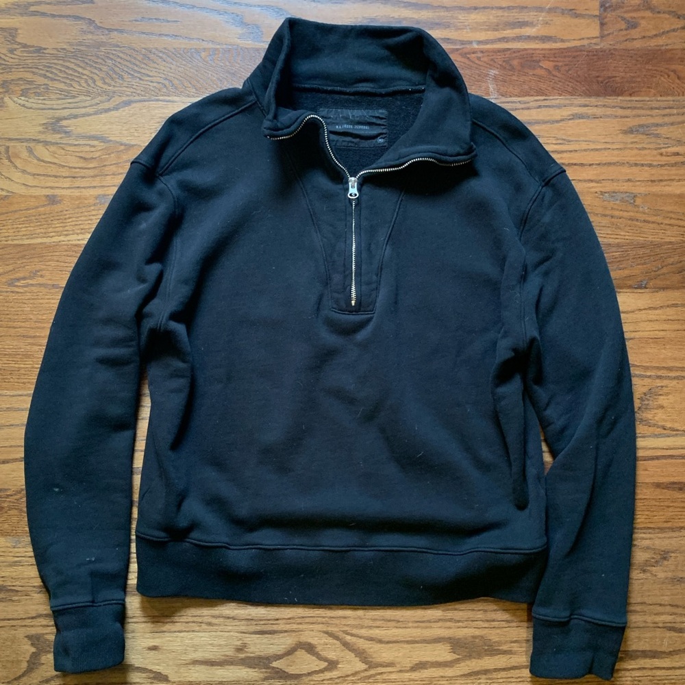 Nili Lotan Black Zip Sweatshirt